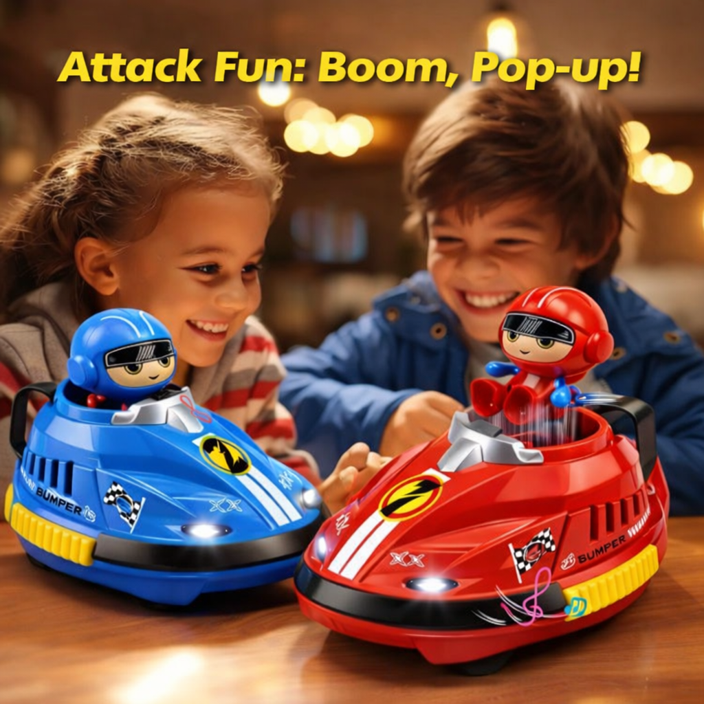 RC Go Kart Bumper Cars – 2 Player Remote Control Battle Toy Set