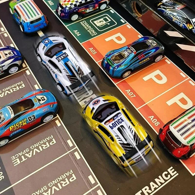 Premium 48 Piece Mini Pull Back Alloy Cars With Container for Kids