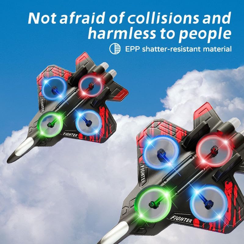 RC Fighter Jet Plastic Toy, dual battery with 360° Flip Plane