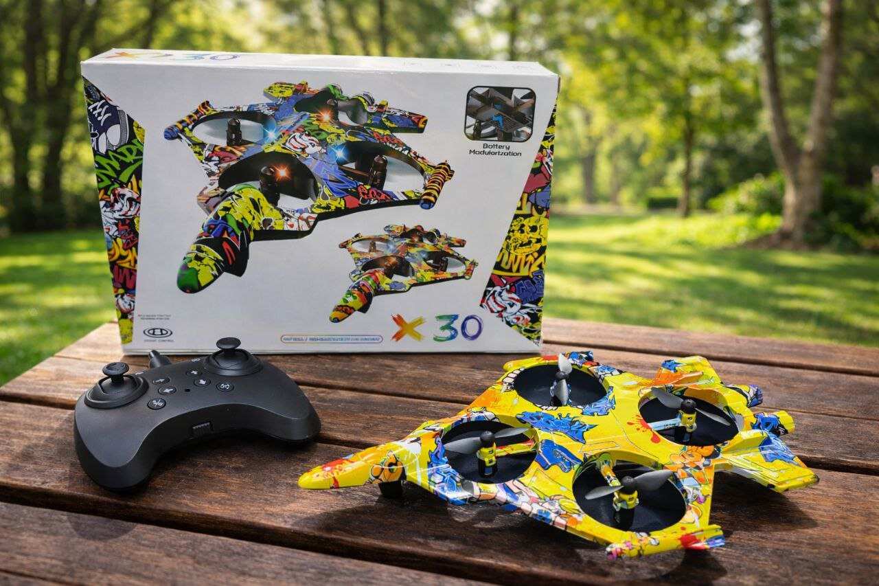 Remote Control Fighter Jet, X30 Graffiti Fighter Plastic Body Drone