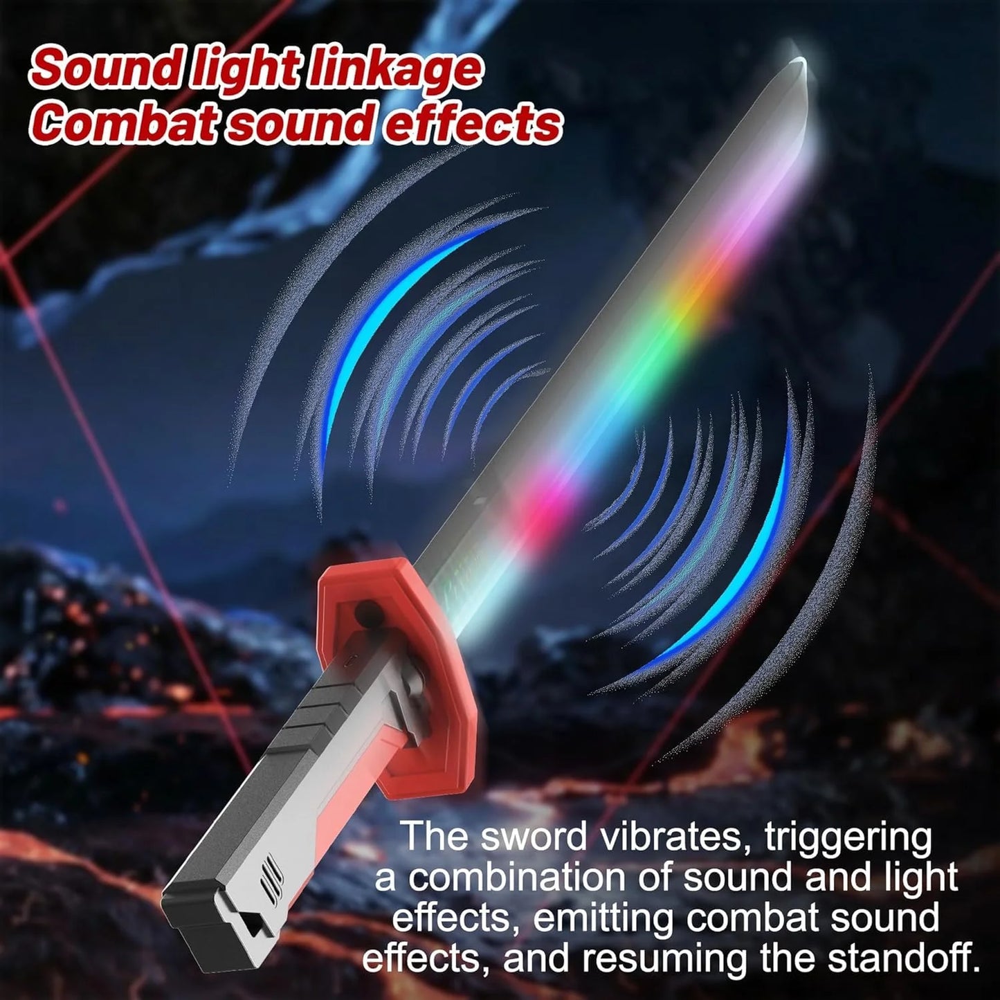 7-Color Katana Flowing LED Spark Sword with Smoke Effect