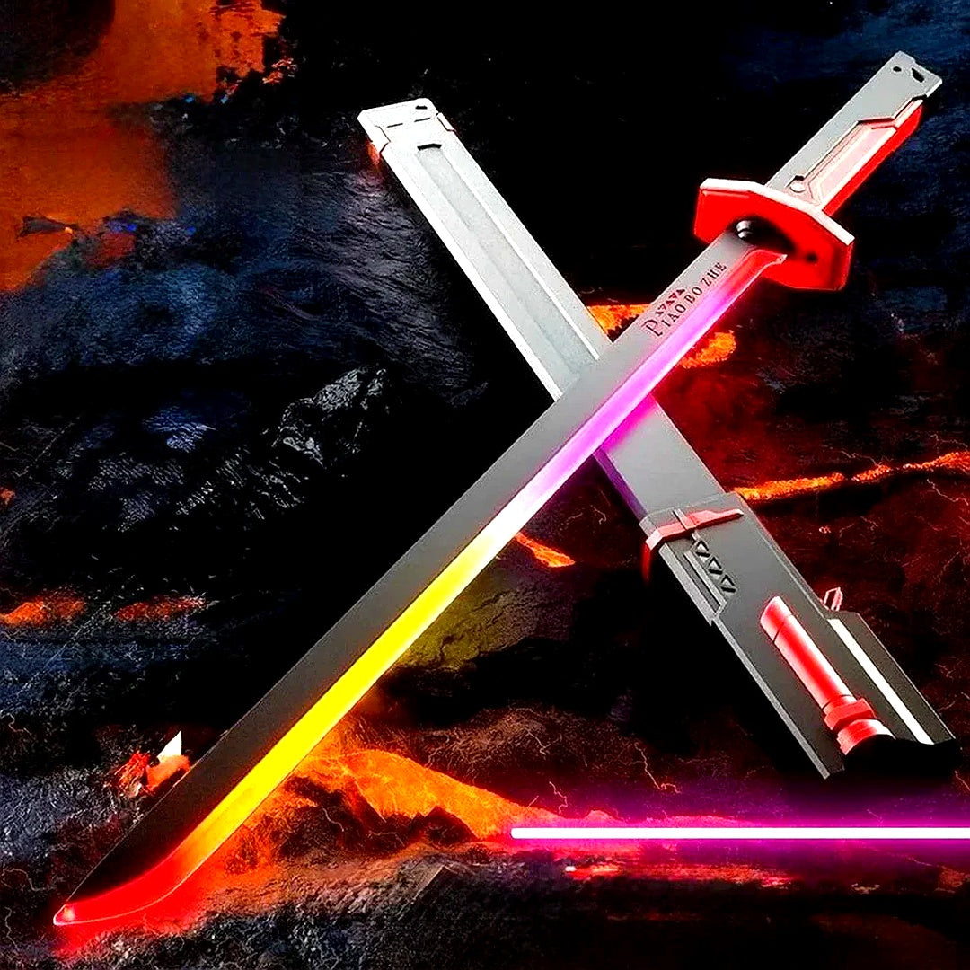 7-Color Katana Flowing LED Spark Sword with Smoke Effect