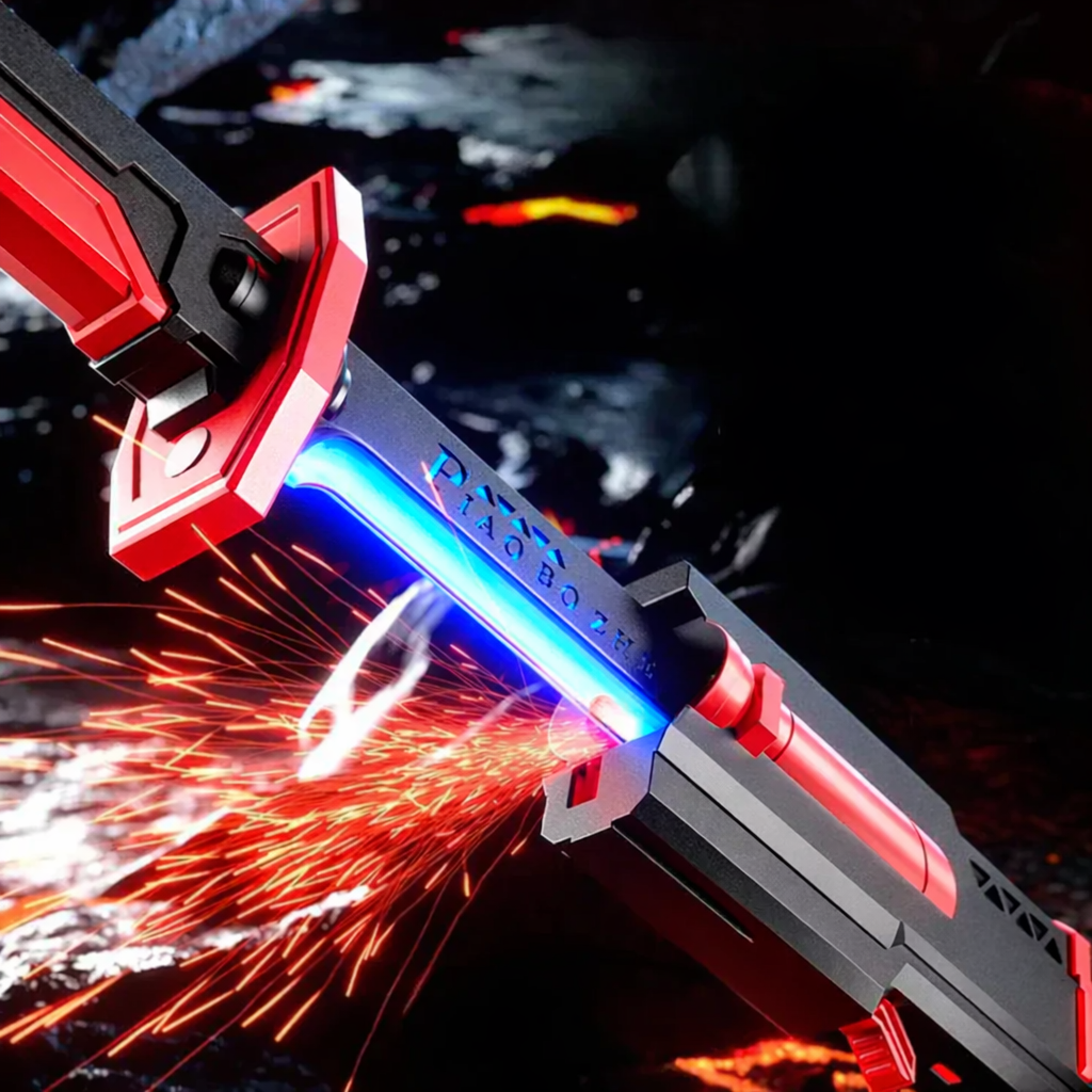 7-Color Katana Flowing LED Spark Sword with Smoke Effect
