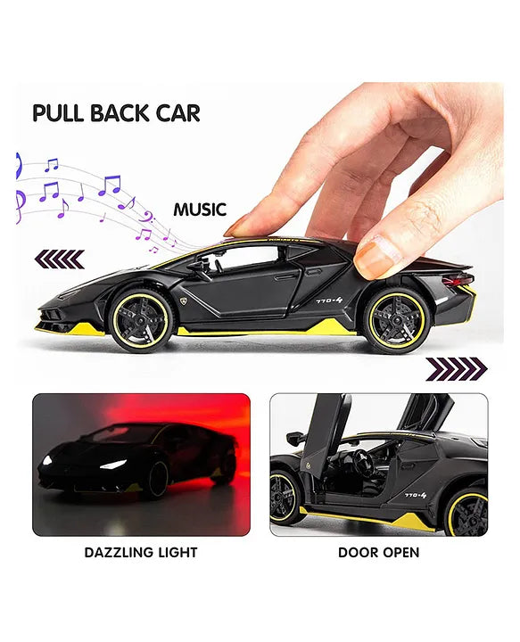 Lamborghini Diecast Centenario Black Metal  Model Car 1:32 Scale