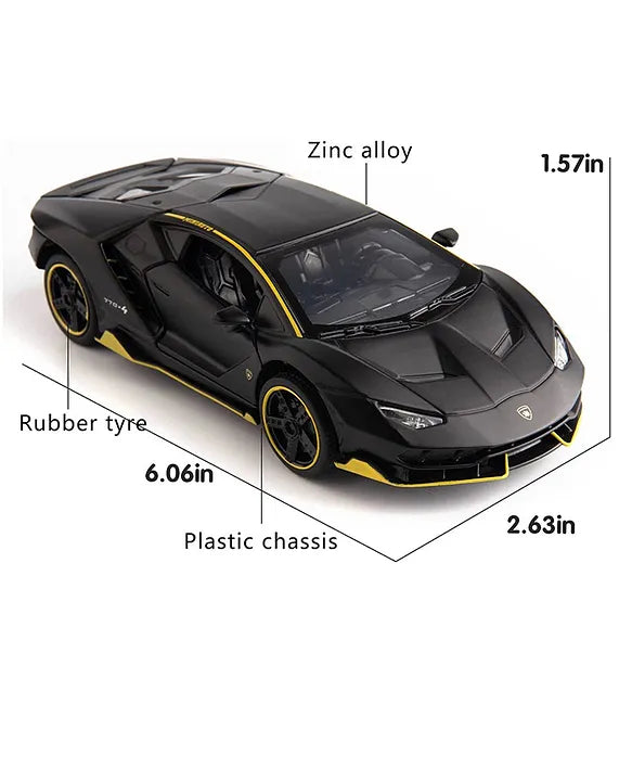Lamborghini Diecast Centenario Black Metal  Model Car 1:32 Scale