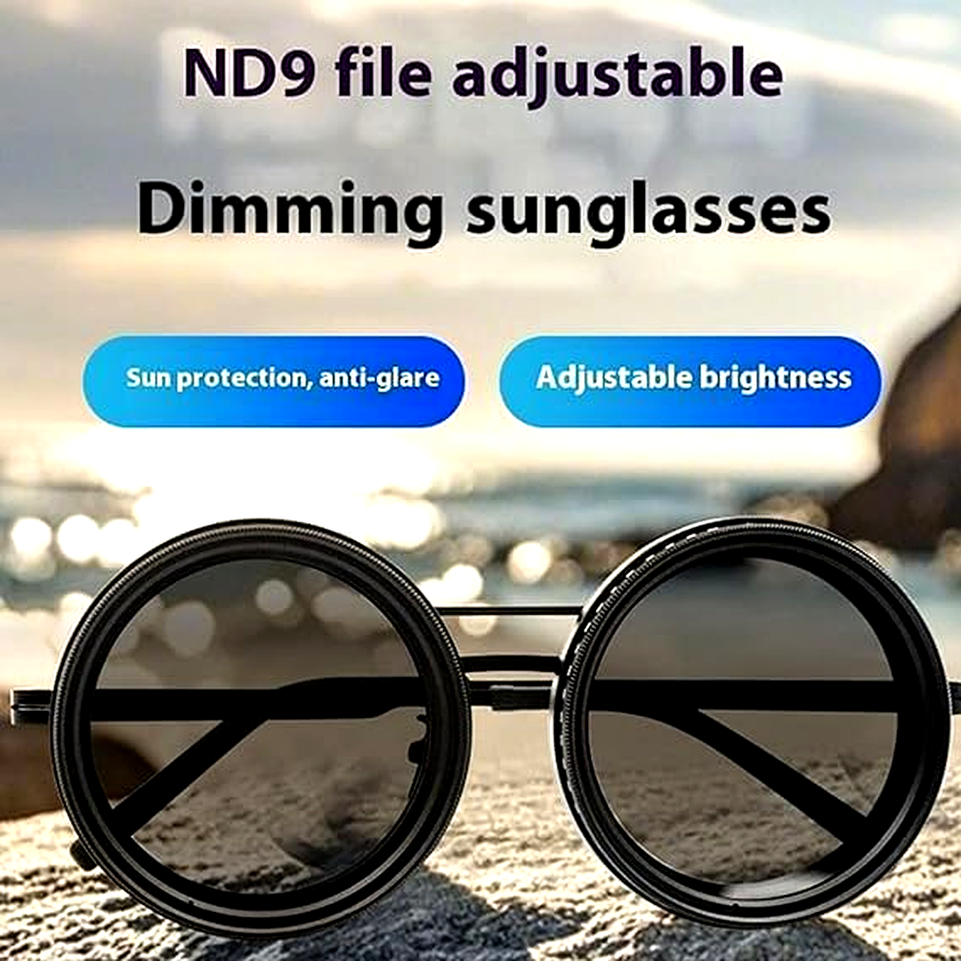 Adjustable Tint Polarized Sunglasses ND9 Stepless Gear beach Shades