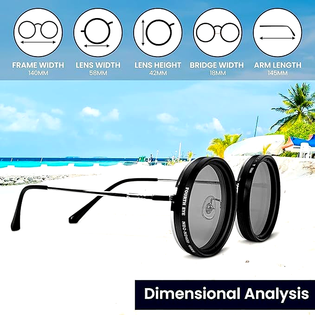 Adjustable Tint Polarized Sunglasses ND9 Stepless Gear beach Shades