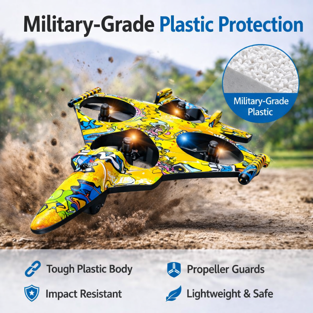 Remote Control Fighter Jet, X30 Graffiti Fighter Plastic Body Drone