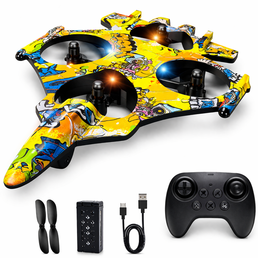 Remote Control Fighter Jet, X30 Graffiti Fighter Plastic Body Drone